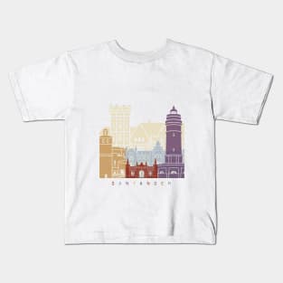 Santander skyline poster Kids T-Shirt